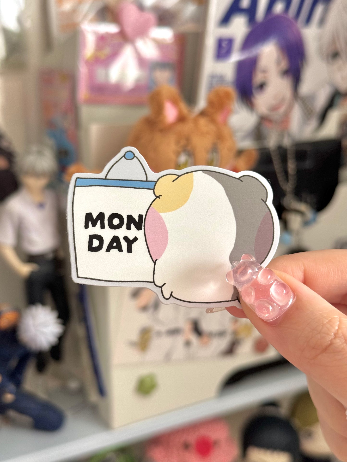 Monday Hammy Die-Cut Sticker