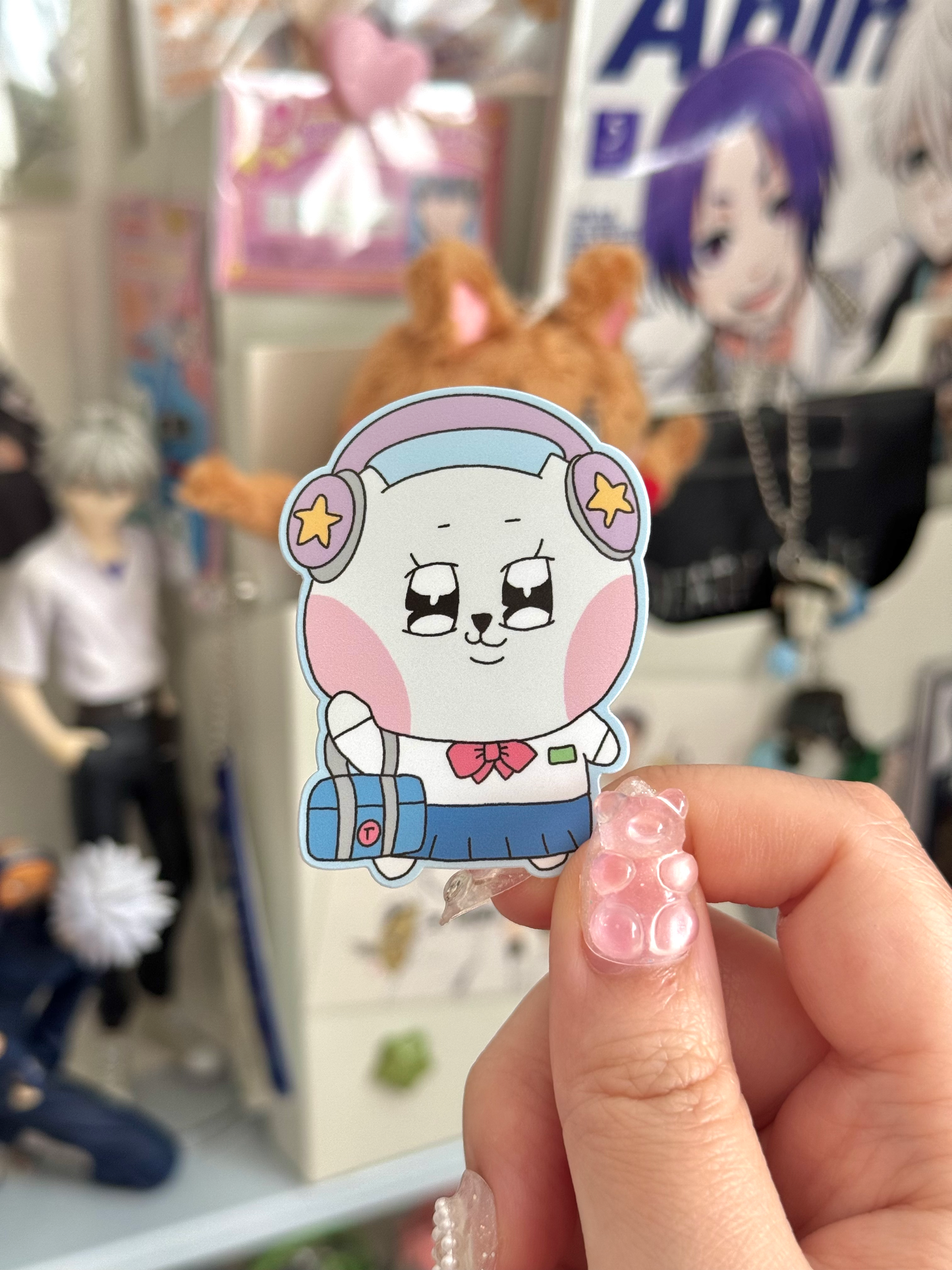 Morning Walk Nyao Die-Cut Sticker