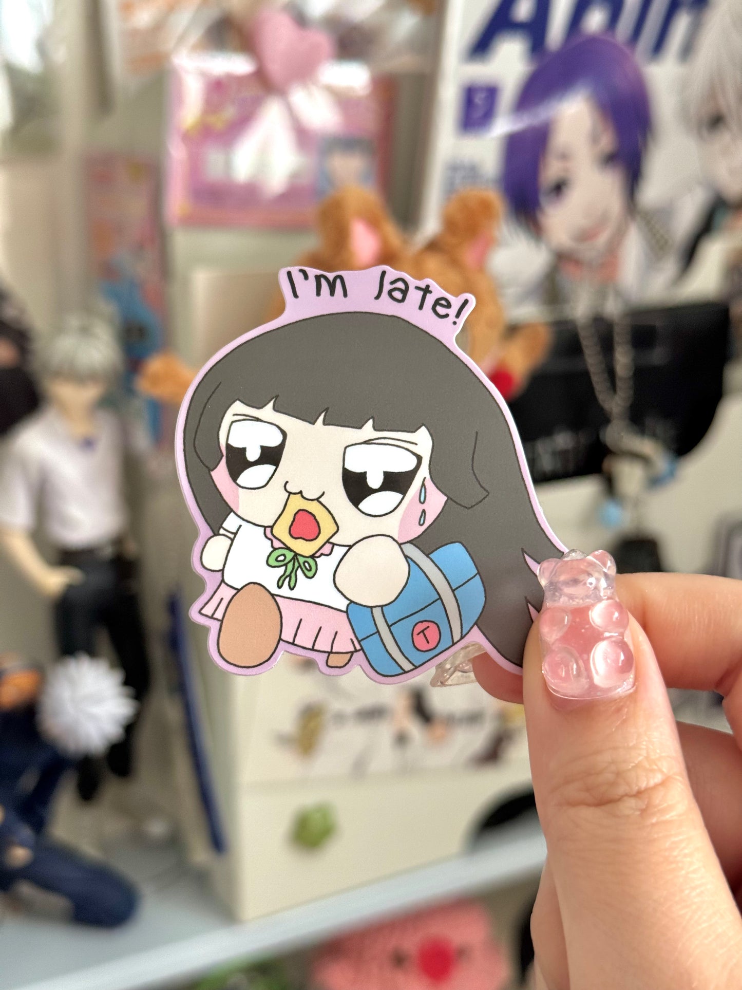 I'm Late! Rika Die-Cut Sticker