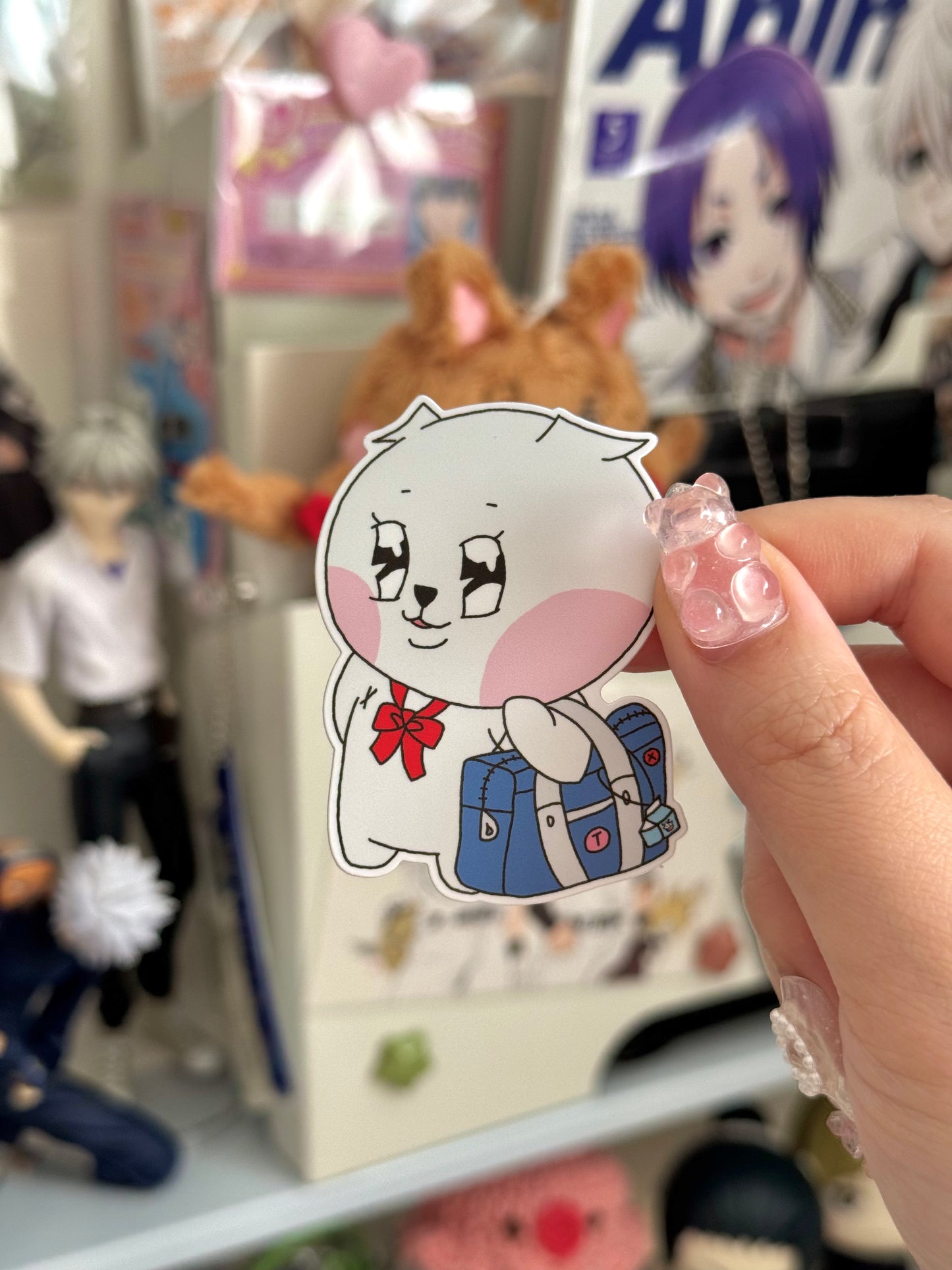 Off to Club! Nyao Die-Cut Sticker