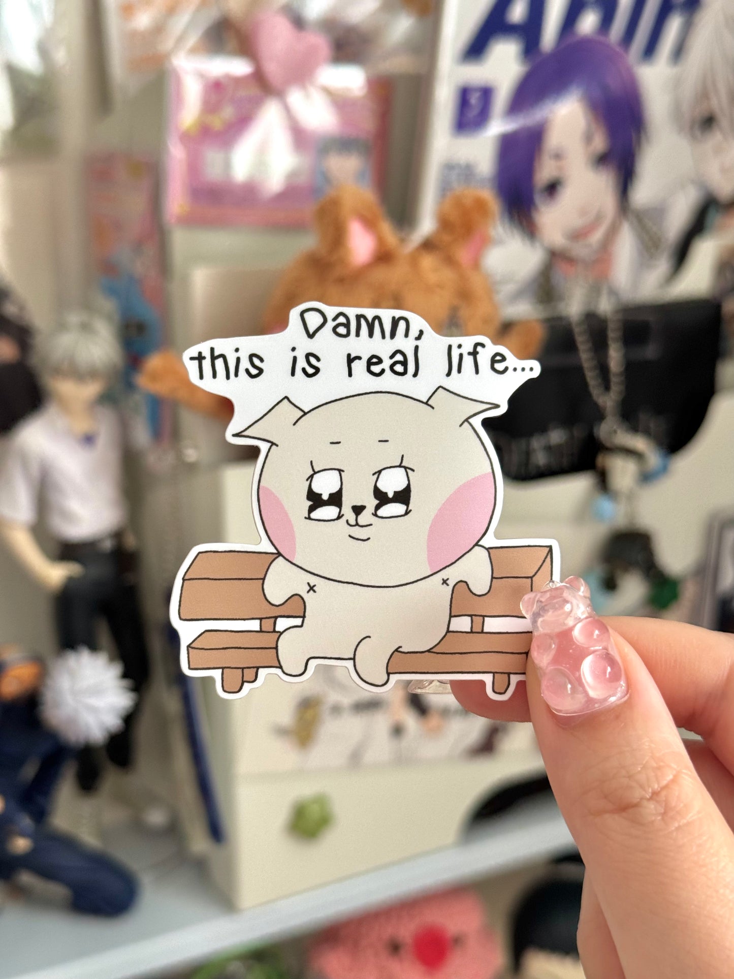 This is Real Life Nyao Die-Cut Sticker