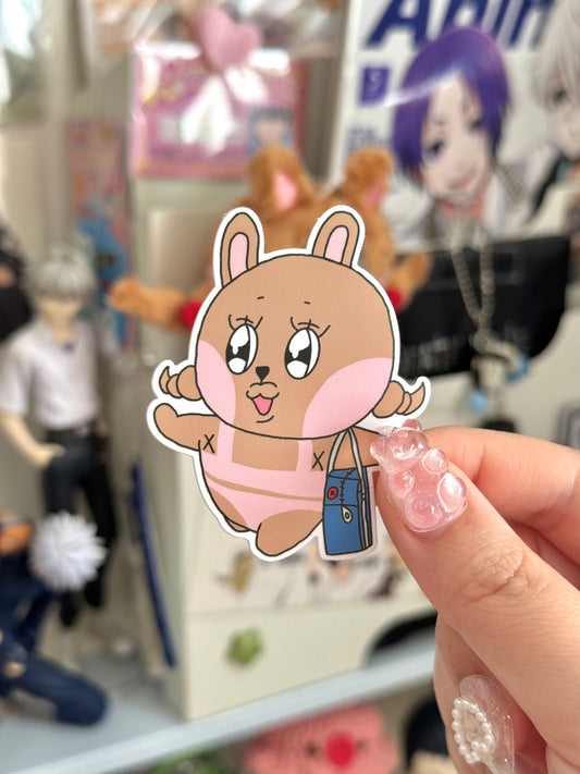 Off to Club! Usako Die-Cut Sticker