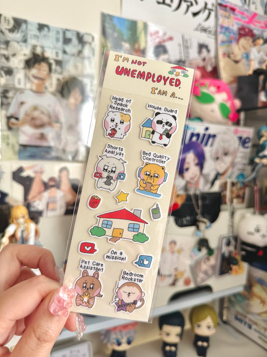 Im not unemployed, I am... Sticker Sheet