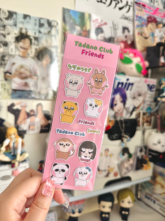 Tadano Club Friends Sticker Sheet
