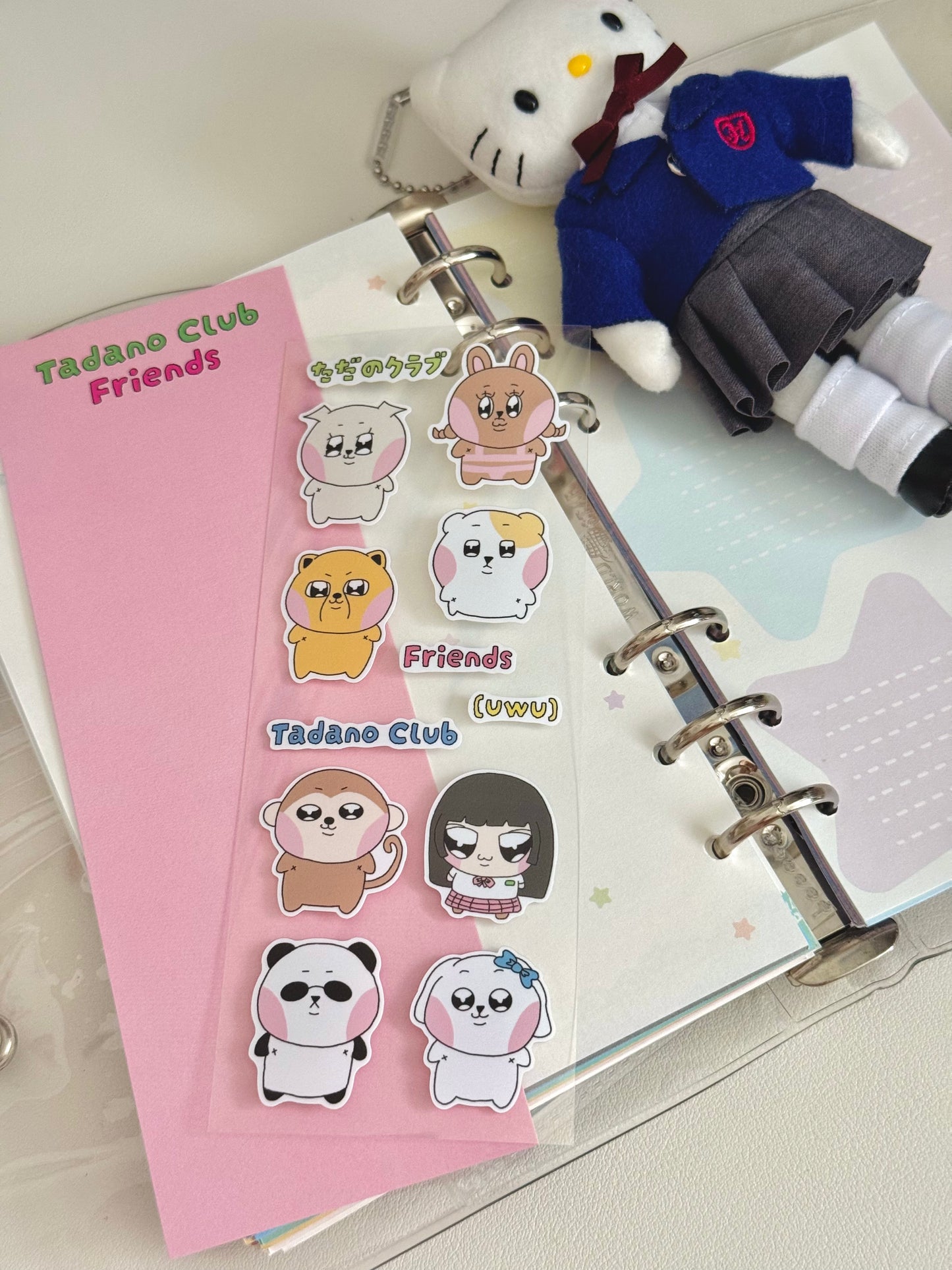 Tadano Club Friends Sticker Sheet